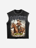 Sopula Cowboy Western Graphic Rhinestone Tank Top