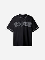 Sopula Shining Diamond Font Graphic Cotton T-shirt