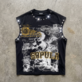 Sopula Angel Stamp Collage Art Graphic Tank Top