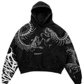 Black Spine Oversized Hoodie