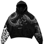 Black Spine Oversized Hoodie