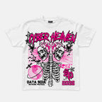 Cyber heaven Double Skull Retro Graphic T-shirt
