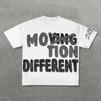 Vintage Motion Different Graphic Short Sleeve T-Shirt
