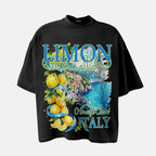 Italian Lemon Tree Amalfi Coast Graphic Cotton T-shirt