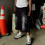 Y2k Retro Studded Hip Hop Style Loose Short