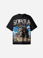 The Desert Of The Statue Of Liberty Vintage Graphic Cotton T-shirt