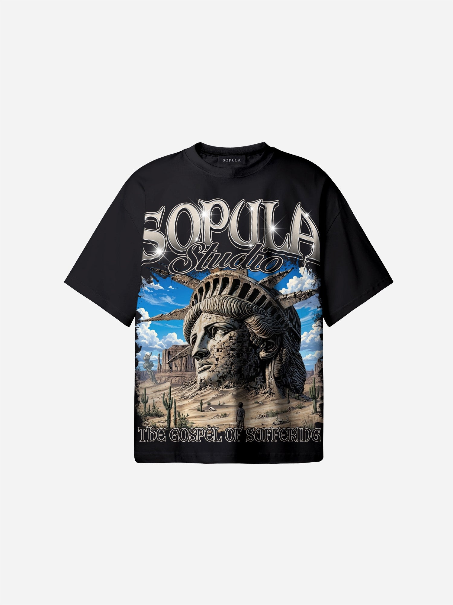 The Desert Of The Statue Of Liberty Vintage Graphic Cotton T-shirt