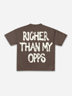 Richer Than My Opps Vintage Abstract Man Graphic Cotton T-shirt