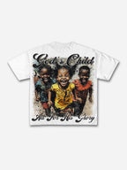 Vintage‘god's Child, All For His Glory’graphic Cotton T-shirt