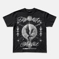 Dark Y2k Angels Lost In The Universe Graphic Cotton T-shirt