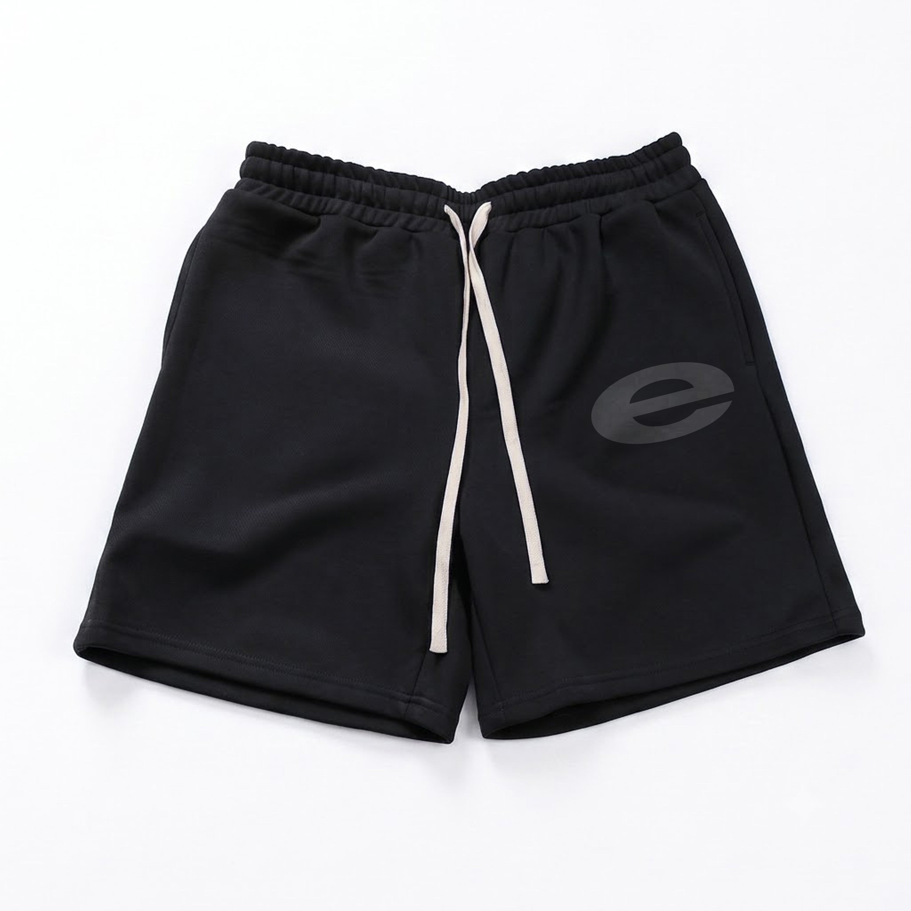 Street Minimalist Logo Drawstring Sport Shorts