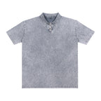 Retro Pure Cotton Casual Collared Short-sleeved Polo Shirt