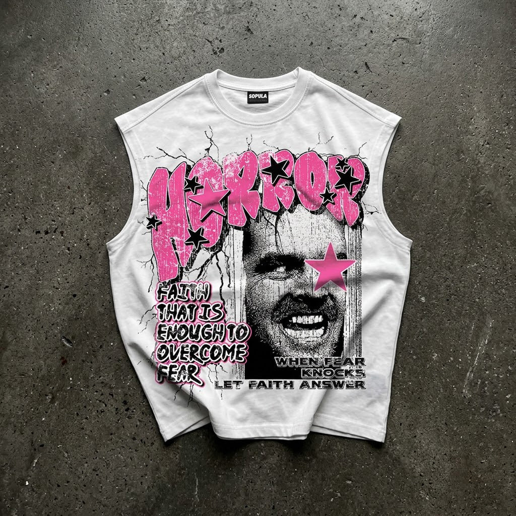 Shining Faith Over Fear Classic Retro Print Tank Top