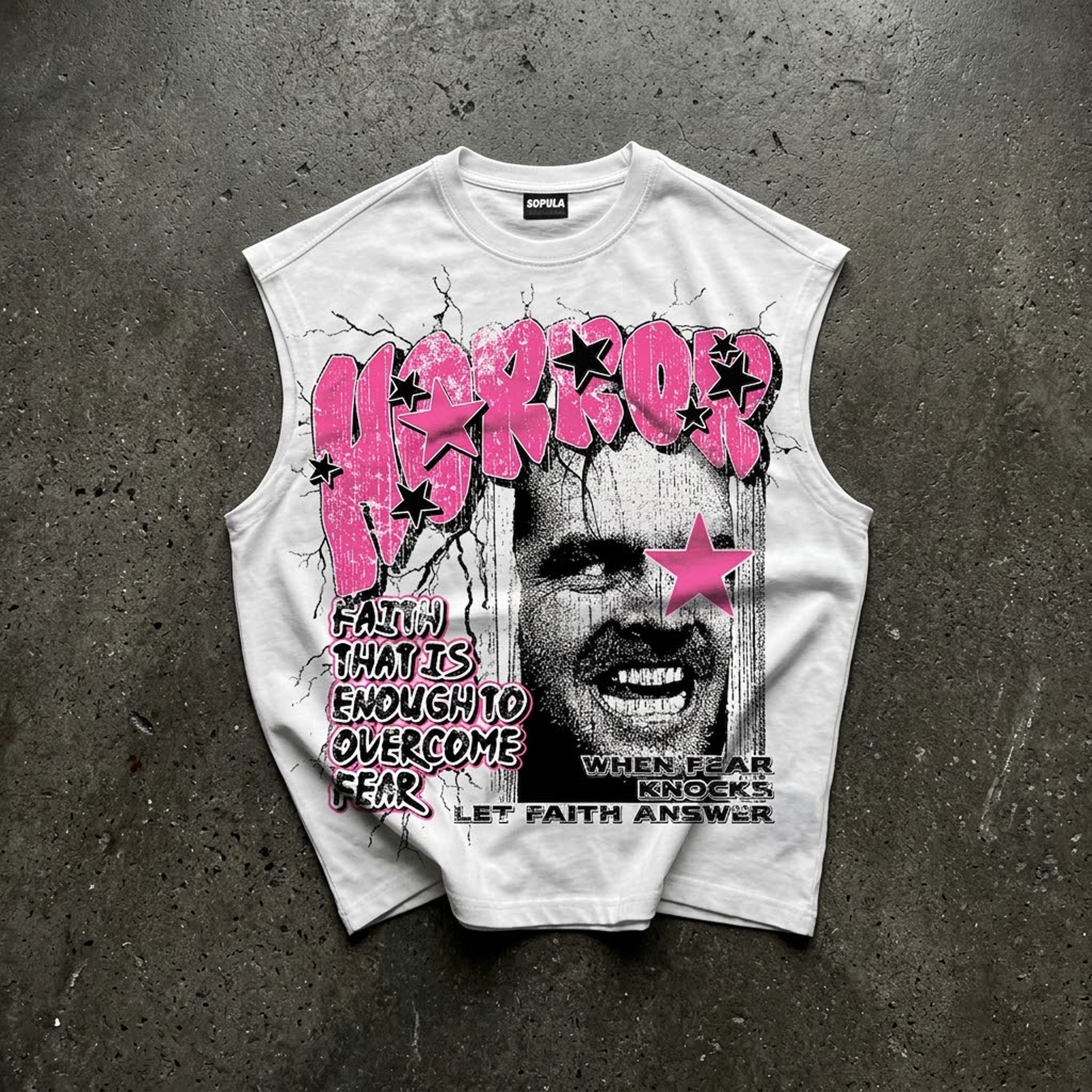 Shining Faith Over Fear Classic Retro Print Tank Top