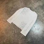 Leopard Print Letter Waffle Print Long-sleeved T-shirt