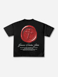 Cross Seal John 3：16 Graphic Cotton T-shirt