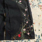 Men's Vintage Y2k Floral Embroidered Loose Baggy Jeans