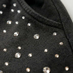 Rhinestone Embellished Janky Acid Washed Shorts