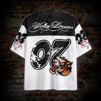 Valley Floral Tiger Japanese Graphic Mesh Jersey T-shirt