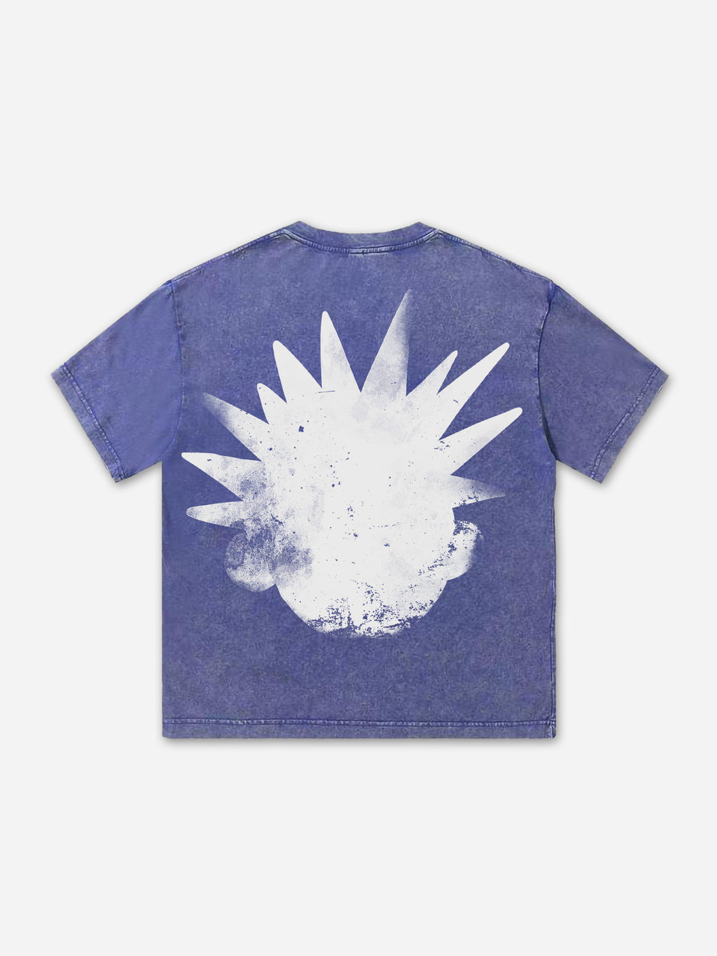 Street The Brain Explodes Short Sleeve Acid Washed T-shirt