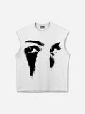Vintage Portrait Graphic Casual Tank Top