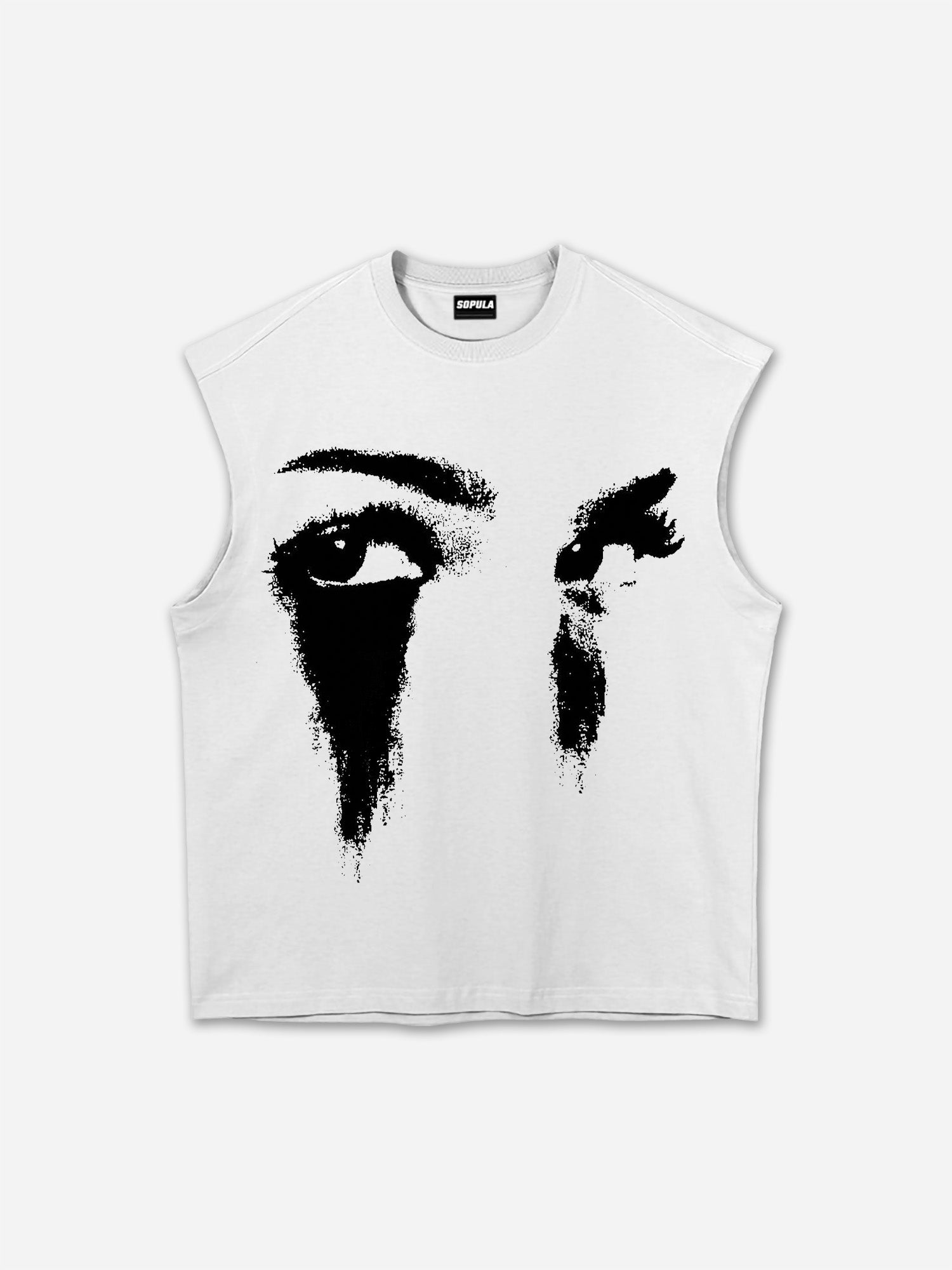 Vintage Portrait Graphic Casual Tank Top