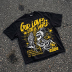 Street God Loves The World Graphic T-shirt