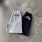 Men's Fashion Cd Embroidered Drawstring Sports Shorts