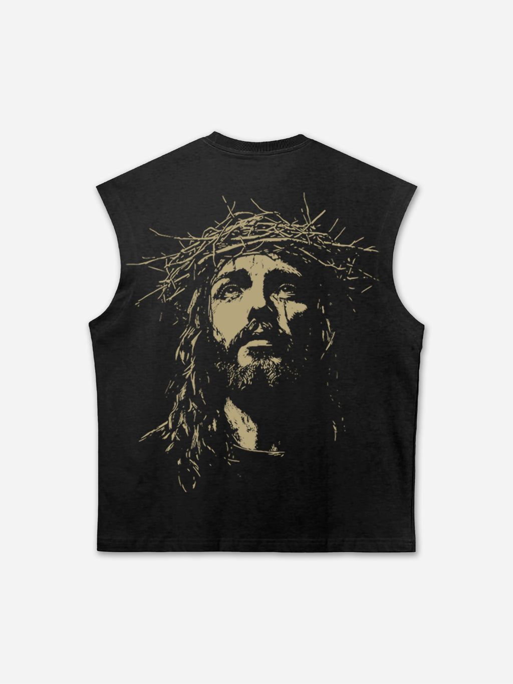 Jesus With Crown Of Thorns Graphic Tank Top