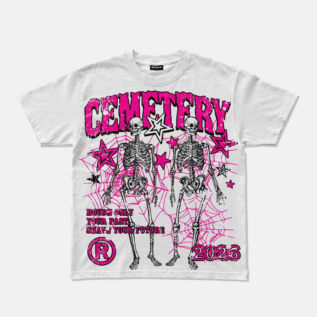 Cemetery Skeletons Street Vintage Graphic T-shirt