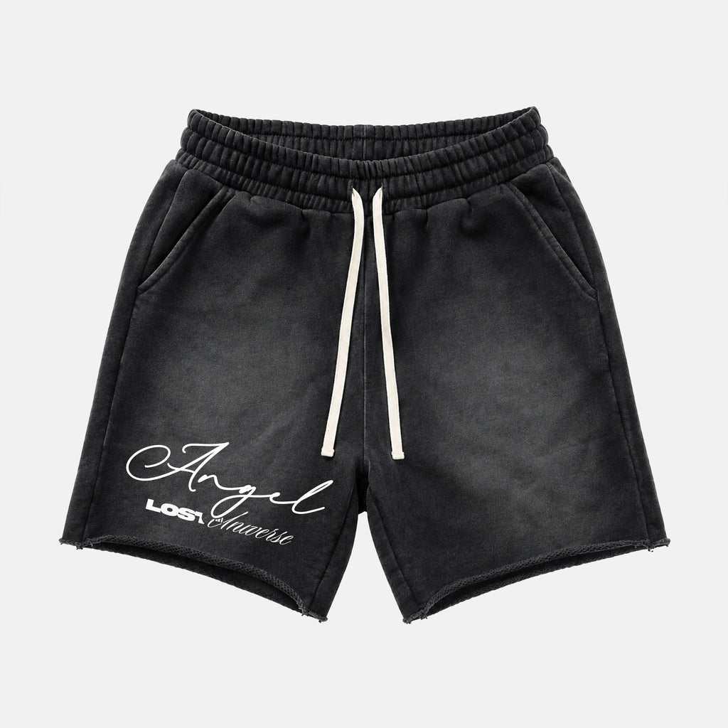 Streetwear Brand Fallen Angel Graphic Acid Washed Shorts