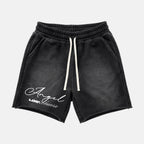 Streetwear Brand Fallen Angel Graphic Acid Washed Shorts