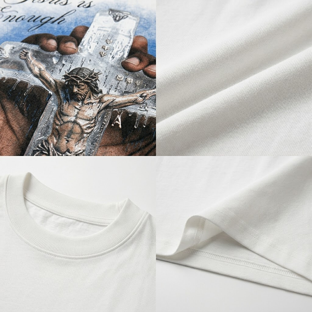 Jesus Is Enough Vintage Graphic Cotton T-shirt