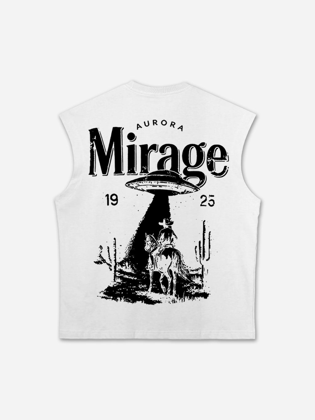Western Cowboy Modelo Ufo Vintage Graphic Tank Top