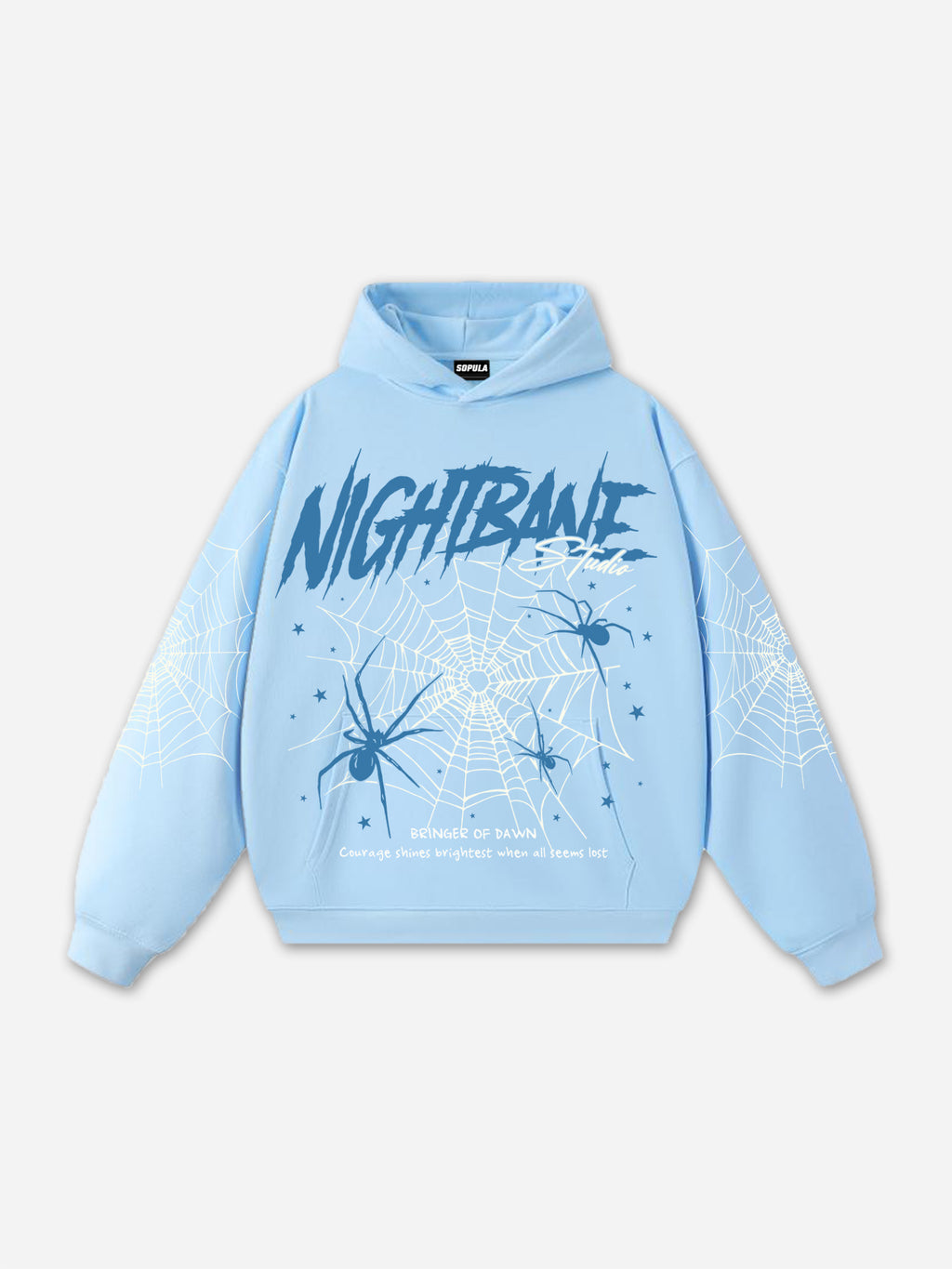The Dark Night Bane Spider Web Graphics Pocket Hoodie