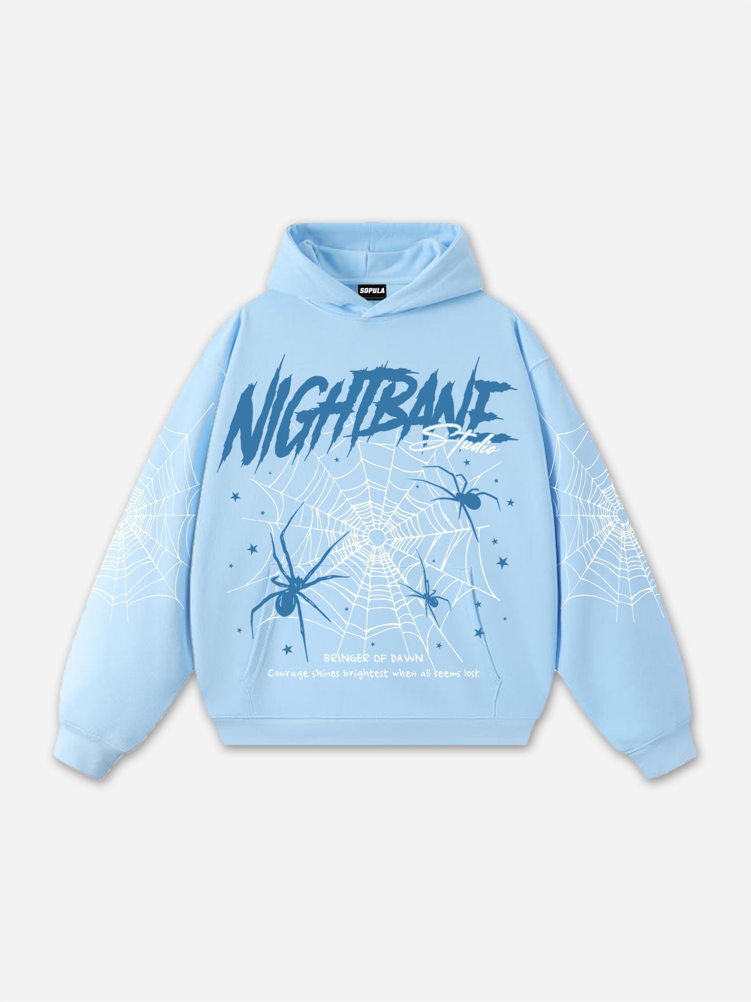 The Dark Night Bane Spider Web Graphics Pocket Hoodie