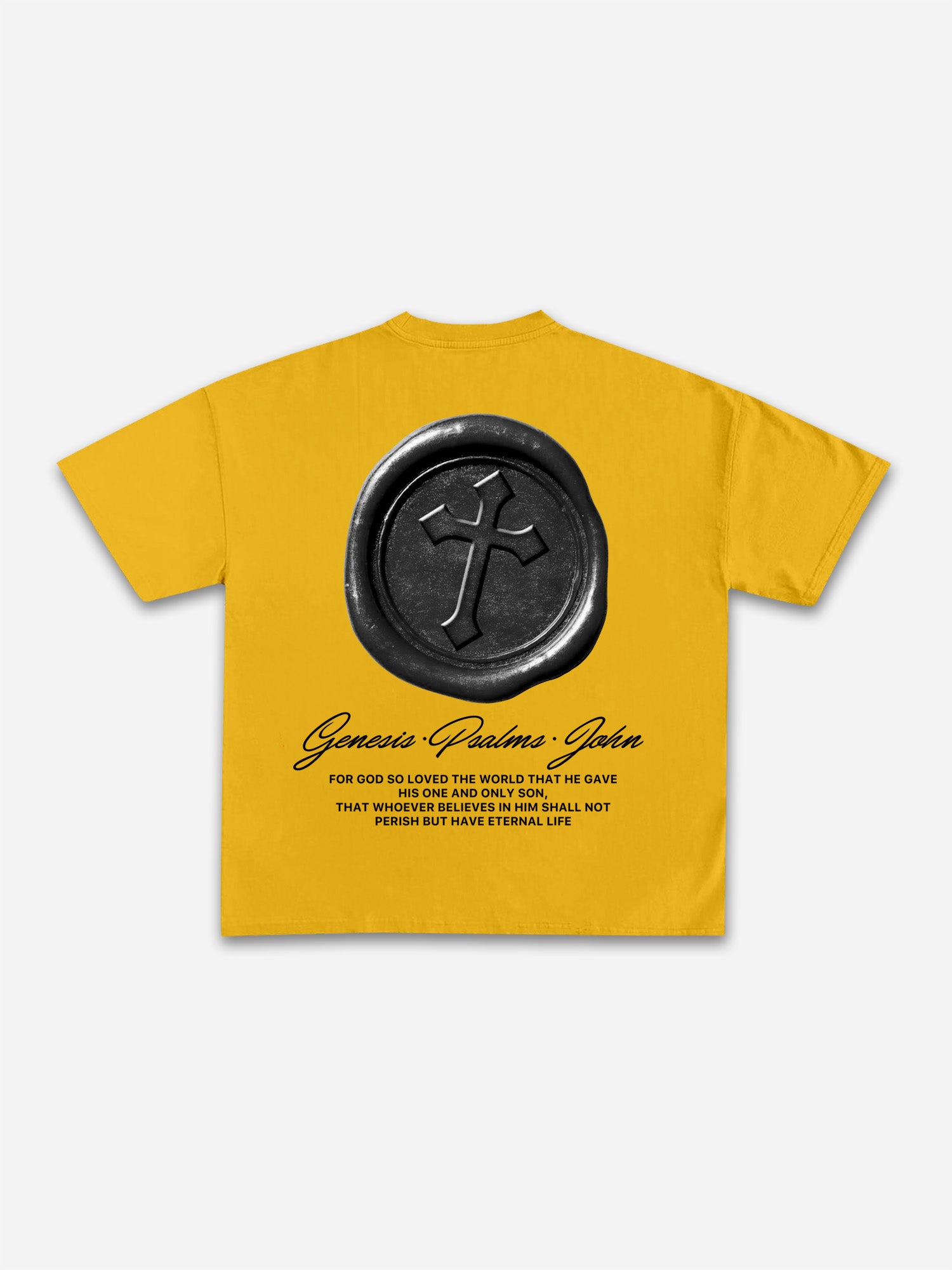 Cross Seal John 3：16 Graphic Cotton T-shirt