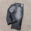 Hiphop Retro Print Y2k Wide-leg Baggy Jeans