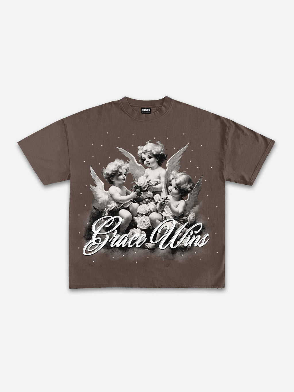 Grace Wins Angel Vintage Graphic Cotton T-shirt