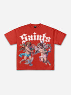 Saints Floral Angel Graphic Cotton T-shirt