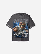 Sopula Basketball Angel Graphic Cotton T-shirt