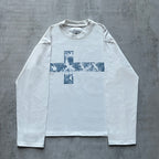 Anti-war Peace Dove And Cross Print Long-sleeved T-shirt