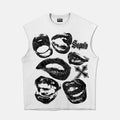 Sopula Lips Street Retro Graphic Tank Top