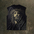 Jesus With Crown Of Thorns Graphic Tank Top