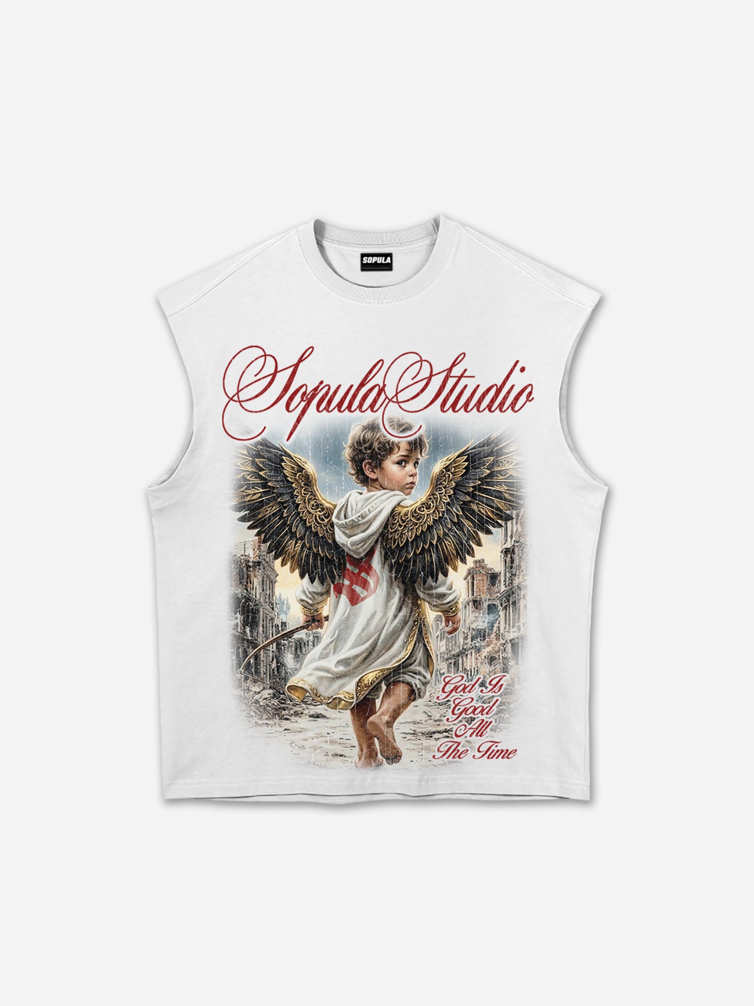 Guardian Angel Vintage Graphic Tank Top