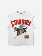 Cowboy Rodeo Dreams Print Tank Top