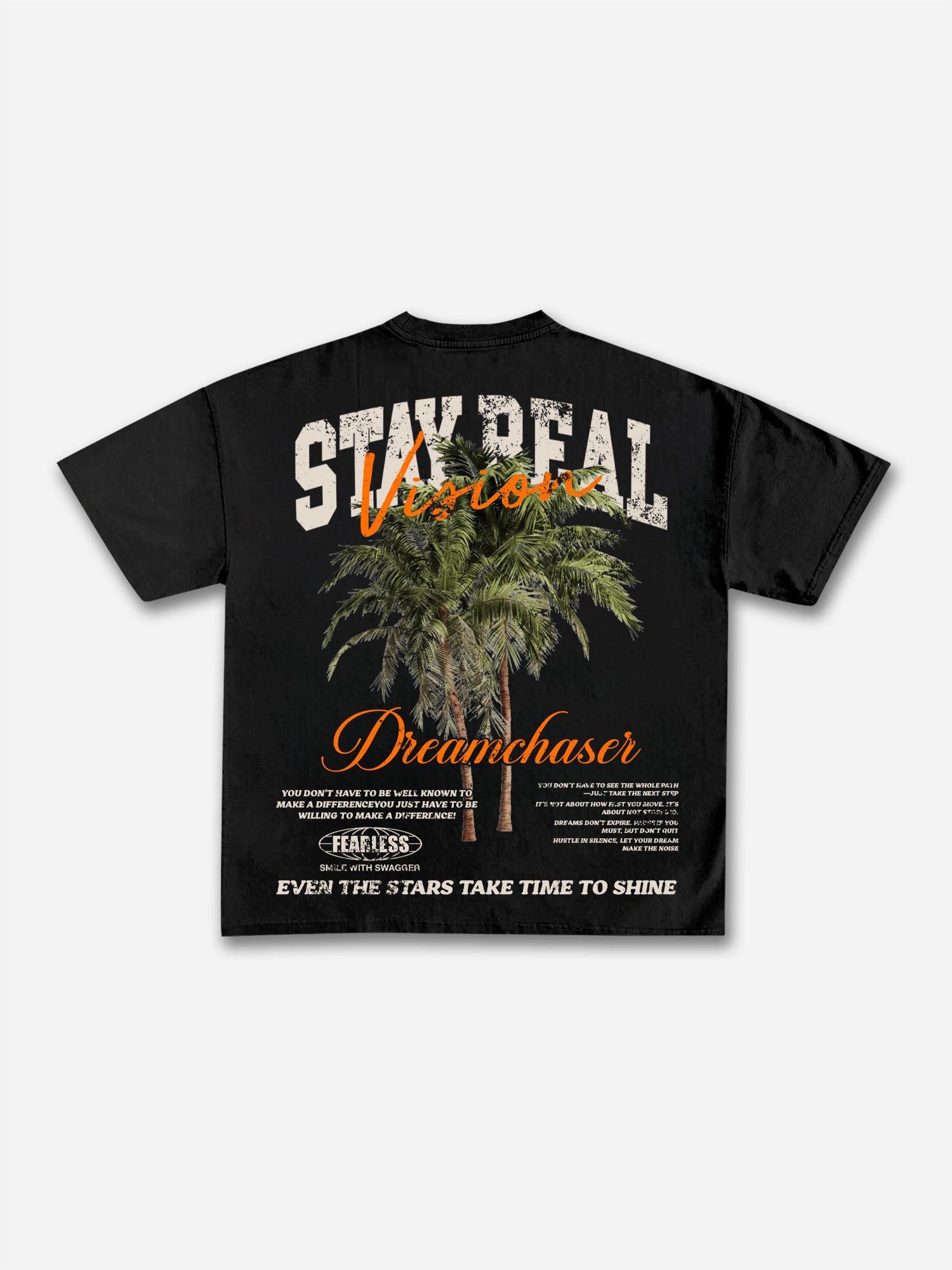 Stay Real Coconut Vacation Vintage Graphic Cotton T-shirt