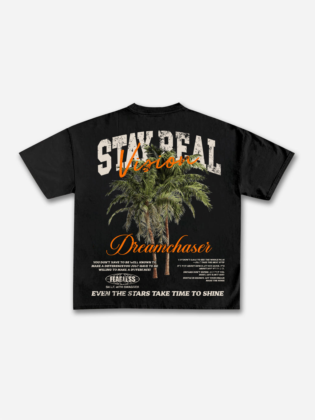 Stay Real Coconut Vacation Vintage Graphic Cotton T-shirt