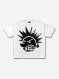 Casual The Brain Explodes Print Short Sleeve T-shirt