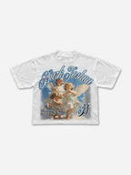 Dark Joshua Angel Graphic Cropped T-shirt
